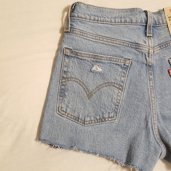 Levi's Wedgie Fit Vintage High Rise Shorts 27 28 - Picture 4 of 7